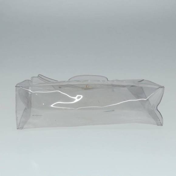 HERMES Vinyl Kelly Hand Bag Vinyl Clear Auth 87450 - Picture 5 of 16